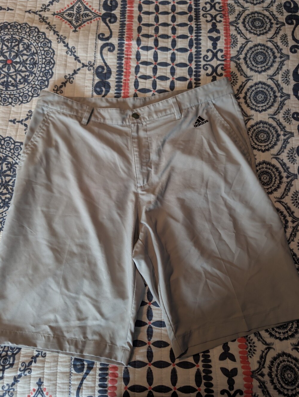 Adidas Men's Light Gray Athletic Golf Shorts